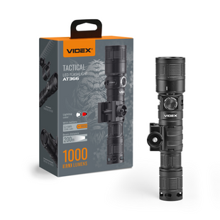 Ліхтар портативний тактичний VIDEX VLF-AT366(white+red) 1000Lm 5000K AT366 фото