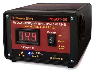 Пуско-зарядний пристрій Master Watt 12-24В 30/20А РОБОТ-30 186062 186062 фото