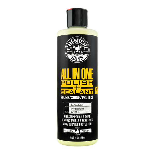 Полироль одношаговая Chemical Guys c содержанием силанта V4 All In One Polish + Shine + Sealant 473мл 181561 GAP106_16 фото