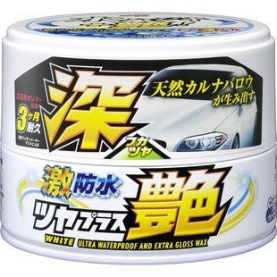 Водовідштовхування і блиск для білих автомобілів SOFT99 Water Block Wax Gloss Type 200г 197078 00427 фото