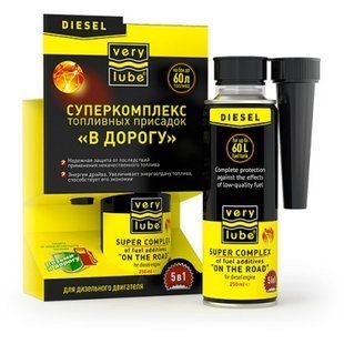 Суперкомплекс паливних присадок &laquo;В ДОРОГУ&raquo; 5 в 1 (дизель) VERYLUBE 250мл 210327 ХВ 30029_4 фото