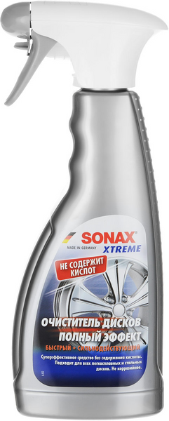 Очиститель дисков бескислотный SONAX Xtreme Wheel Cleaner PLUS 500мл 201448 230200 фото