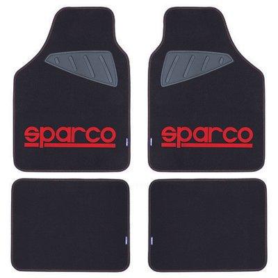 Килими текстильні універсальні SPARCO Sport Line чорний/червоний комплект 168540 SPC1903A фото