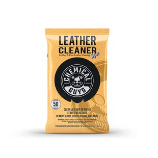 Серветка для шкіри,вінілу,штучної шкіри Chemical Guys LEATHER CLEANER WIPES 208529 PMW_SPI208_50 фото